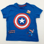 Captain America Blue, Red & White T-Shirt - Boys 2-3 Years