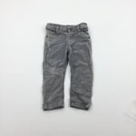 Light Brown Corduroy Trousers with Adjustable Waistband - Boys 9-12 Months