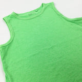 Neon Green Vest Top - Boys 10-11 Years