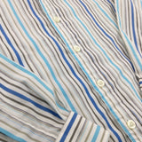 **NEW** 'Ben Sherman' Blue, Grey & White Striped Cotton Shirt - Boys 2-3 Years