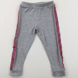 Glittery Pink & Grey Joggers - Girls 2-3 Years