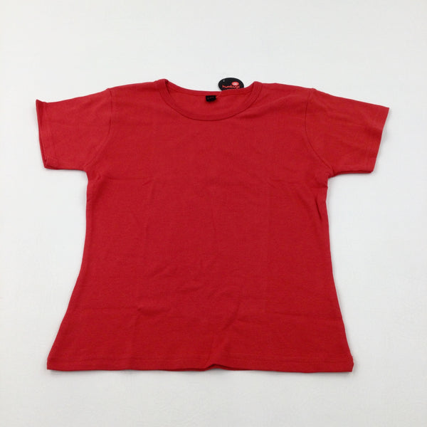 **NEW** Red Cotton T-Shirt - Boys 10-11 Years