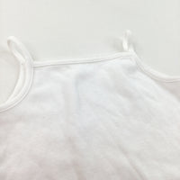 White Sleeveless Bodysuit - Girls 12-18 Months