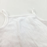 White Sleeveless Bodysuit - Girls 12-18 Months