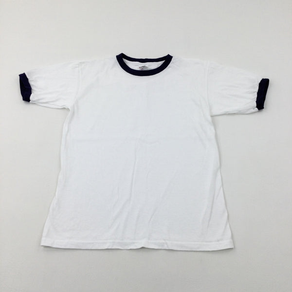 White Cotton T-Shirt - Boys 10-11 Years