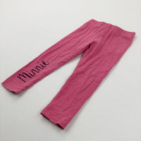 'Minnie' Pink Leggings - Girls 2-3 Years