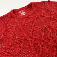 Sparkly Red Knitted Jumper - Girls 10-11 Years
