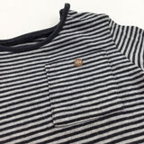 'Stay Wild' Black & Grey Striped T-Shirt - Boys 18-24 Months