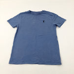 Stag Motif Blue Cotton T-Shirt - Boys 11-12 Years