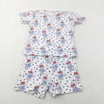 Minnie Mouse Blue, White & Red Short Pyjamas - X Years