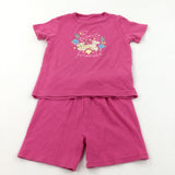 'Best Friends' Lion King Pink Short Pyjamas - Girls 18-24 Months