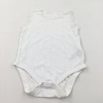 Patterned White Short Sleeve Bodysuit - Girls 18-24 Months