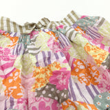 Colourful Flowers Lightweight Cotton Skirt - Girls 18-24 Months