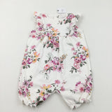 **NEW** Flowers Pink & Cream Jersey Playsuit - Girls 2-3 Years