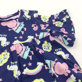 Unicorns, Rainbows & Rollerskates Peppa Pig Navy Jersey Dress - Girls 18-24 Months