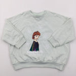 'Adventure On My Mind' Frozen Anna Light Green Lightweight Sweatshirt - Girls 2-3 Years