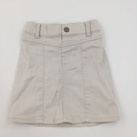 Cream Denim Skirt - Girls 3 Years