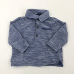 Blue Long Sleeve Polo Shirt - Boys 3-6 Months