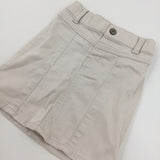 Cream Denim Skirt - Girls 3 Years