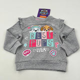 **NEW** 'Best Pups Ever' Paw Patrol Grey Sweatshirt - Girls 12-18 Months