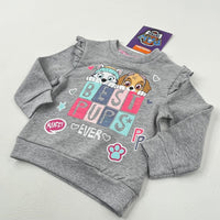 **NEW** 'Best Pups Ever' Paw Patrol Grey Sweatshirt - Girls 12-18 Months