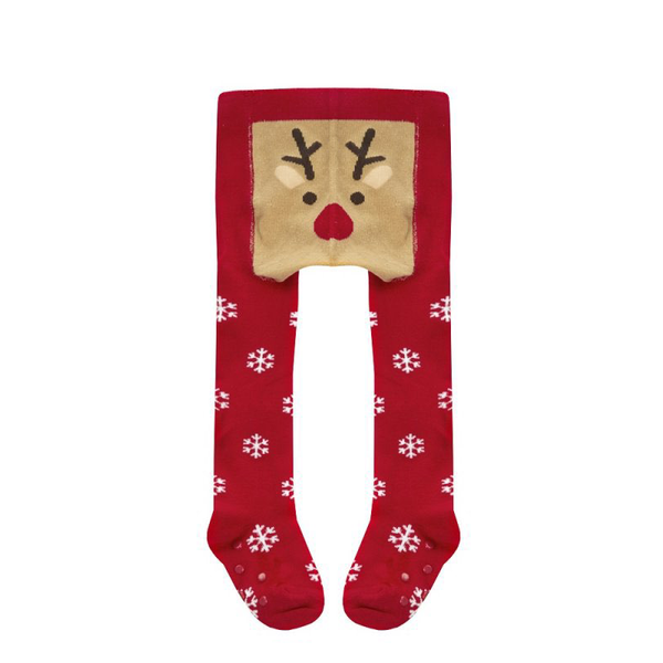 **NEW** Reindeer Red Tights - Girls 12-18 Months